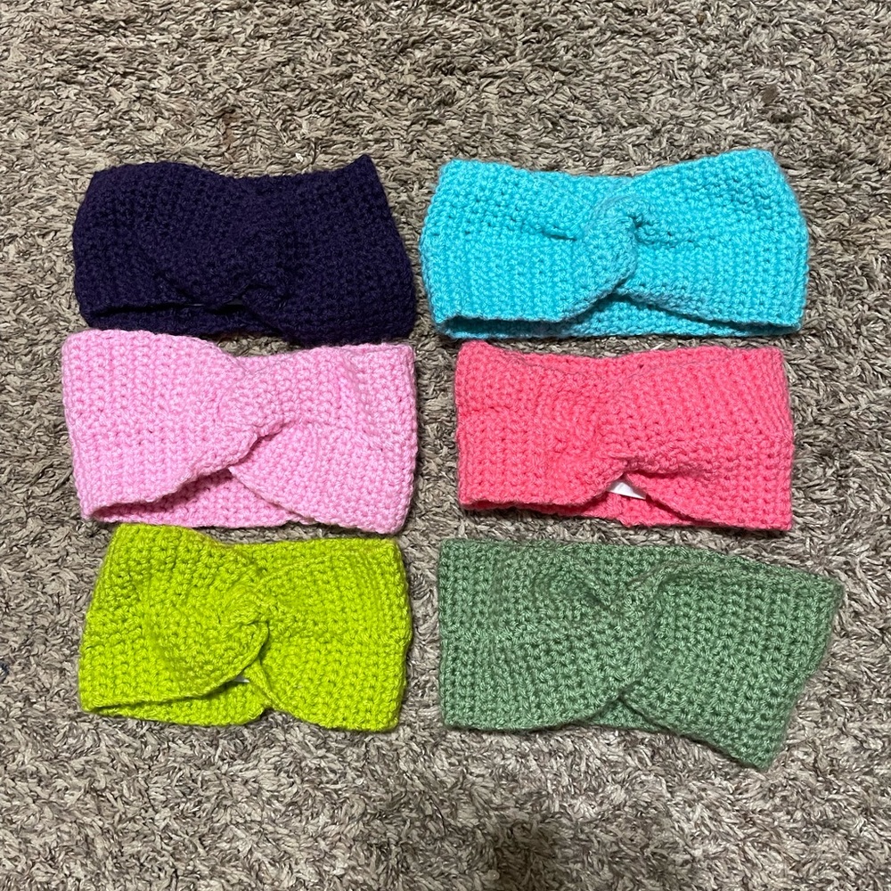 Crocheted ear warmers